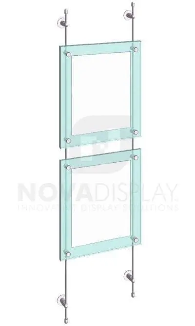 KASP-160 Sandwich Acrylic Poster Display Kit rod wall suspended