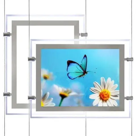 Nova Display Systems / Acrylic LED Window Displays for Cable Suspensions