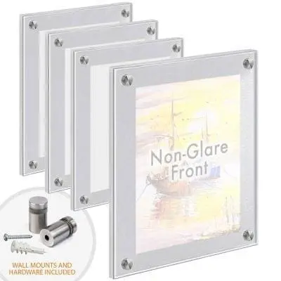 Satin-Frost Acrylic Poster Frames with Standoffs