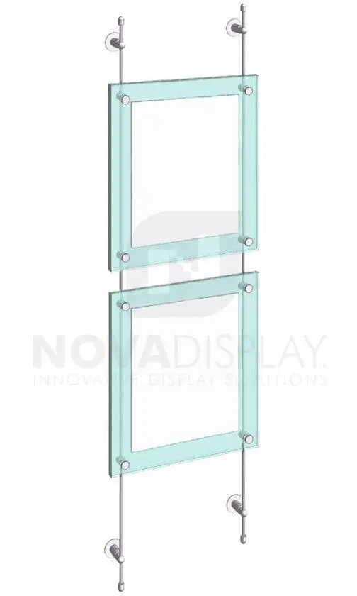 KASP-160 Sandwich Acrylic Poster Display Kit rod wall suspended