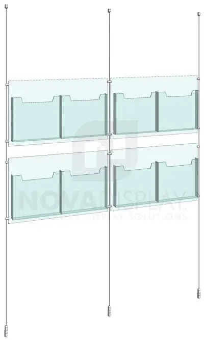 KLD-017_Acrylic-Literature-Display-Kit-cable-suspended