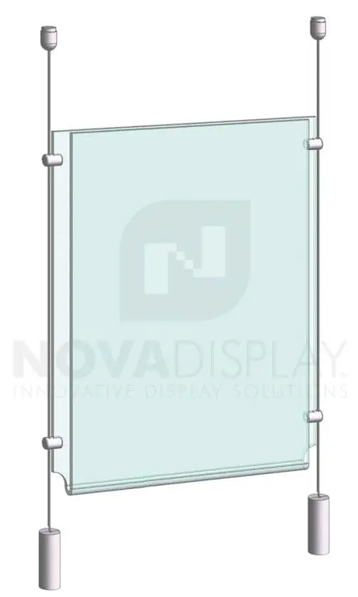 KPI-004_Easy-Access-Poster-Holder-Display-Kit-cable-suspended-with-bottom-weights