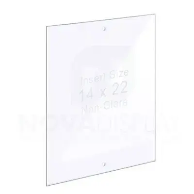 18ASP-1422NG-IP 1/8″ Non-Glare Acrylic Panel with Holes for M8 Studs – Polished Edges