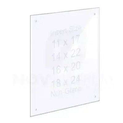 14ASP-W-PANEL-M4 1/4″ Clear Acrylic Panel with Holes for M4 Studs – Polished Edges