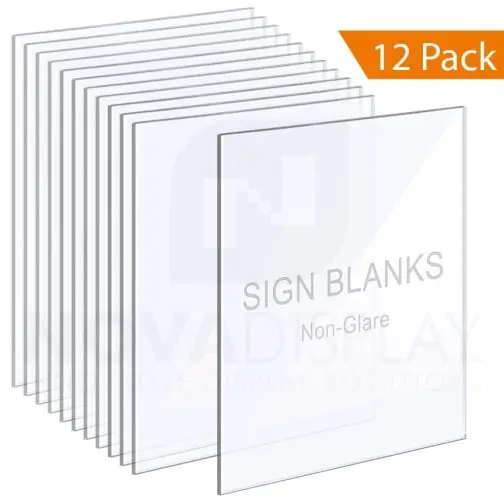 1/8″ Non-Glare Acrylic Sign Blanks without Holes – Polished Edges