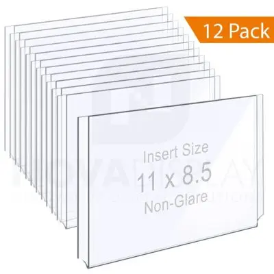 Non-Glare Acrylic Easy Access Info/Poster Holder – Letter Format. Landscape Orientation