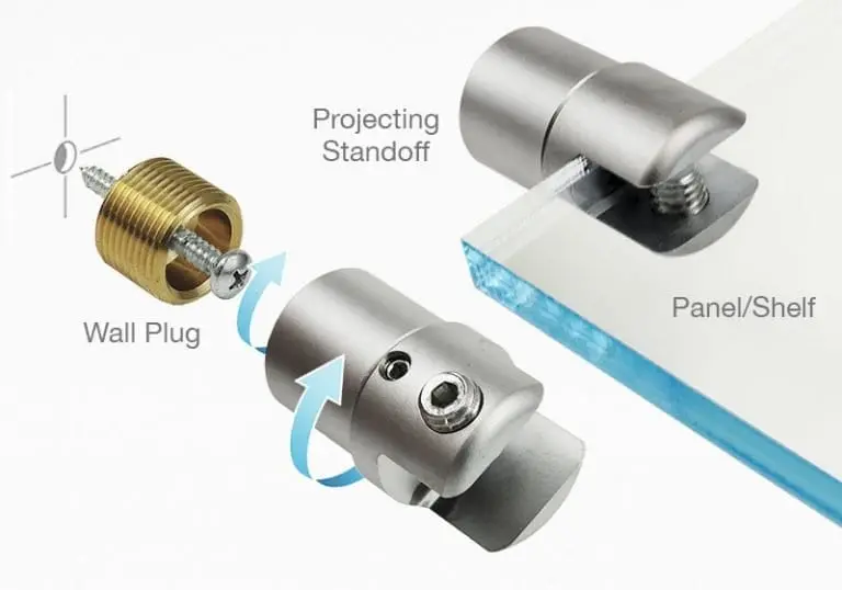 Brass Projecting Standoff with Adjustable Angle Clamp