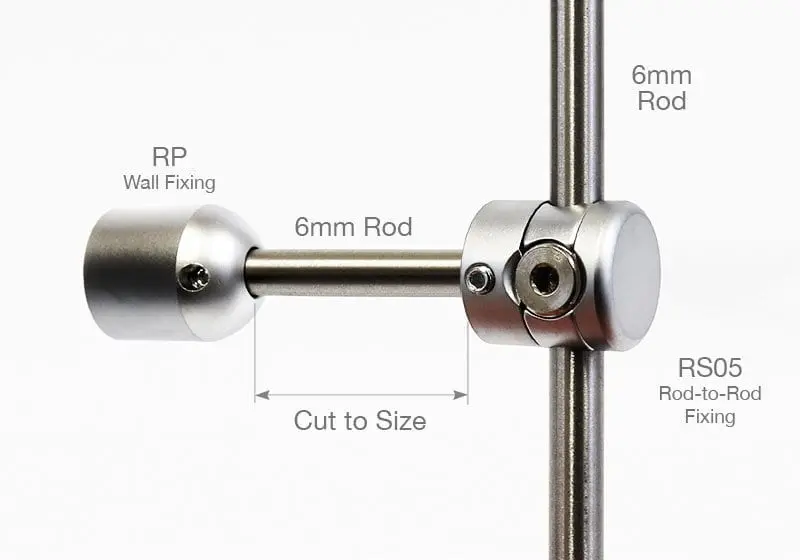 Customize Depth for 6mm Rod Display Systems