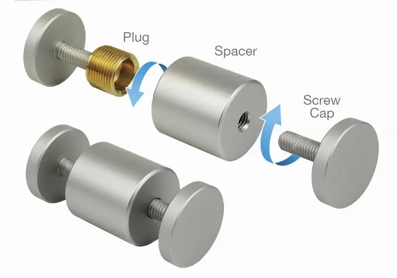 Dual-Grip Sign Standoff Supports