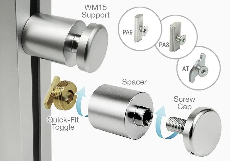 Toggles for Standoff Track Mounting