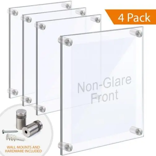 Wall Mounted/Floating Acrylic Poster Frames with Standoffs