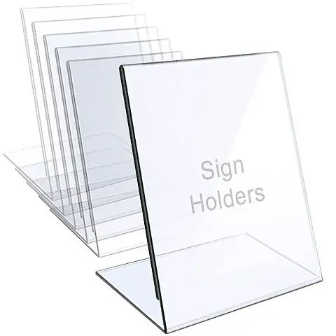 1/8″ Acrylic Sign Holder / Slant Back Display Easel