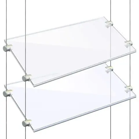 Nova Display Systems / Cable/Rod Suspended Acrylic & Glass Shelves