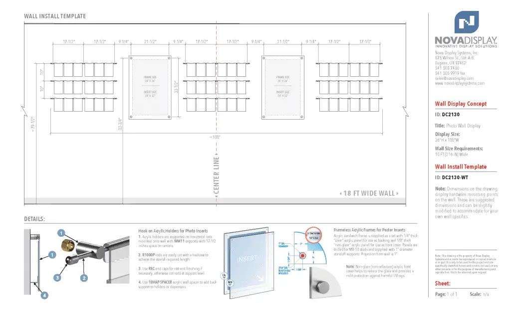 DC2130 Photo Wall Display / Wall Display Idea Concept