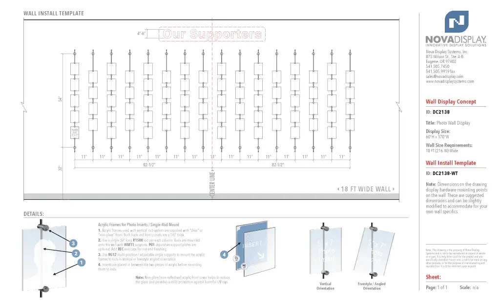 DC2138 Photo Wall Display / Wall Display Idea Concept