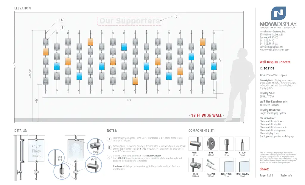 DC2138 Photo Wall Display / Wall Display Idea Concept