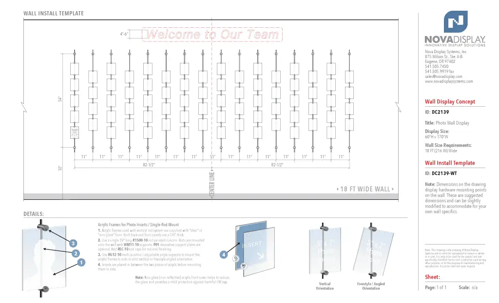 DC2139 Photo Wall Display / Wall Display Idea Concept