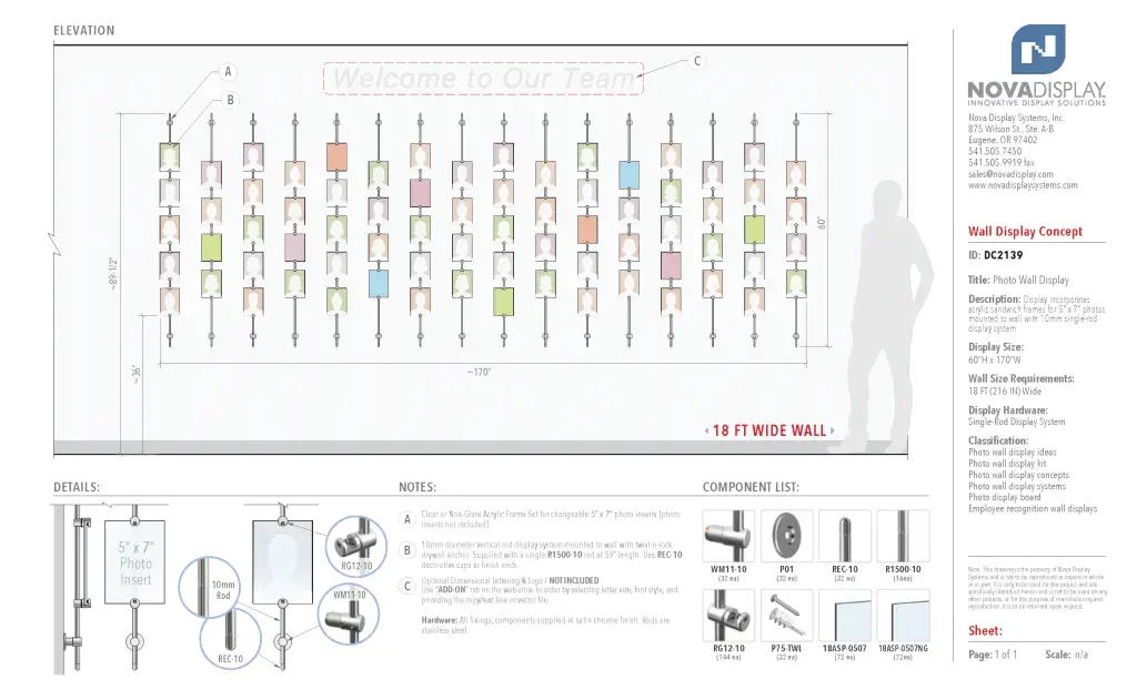 DC2139 Photo Wall Display / Wall Display Idea Concept