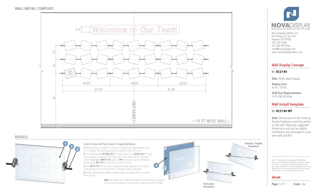 DC2140 Photo Wall Display / Wall Display Idea Concept