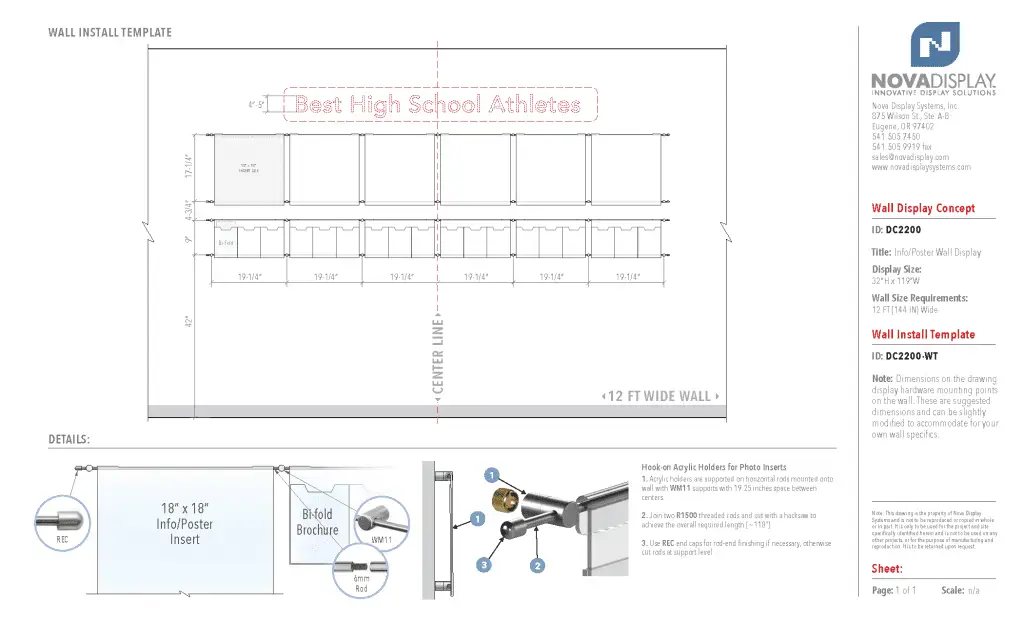 DC2200 Info/Poster Wall Display / Wall Display Idea Concept