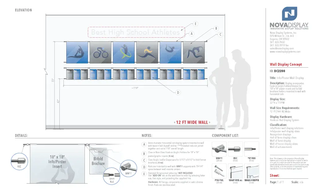 DC2200 Info/Poster Wall Display / Wall Display Idea Concept