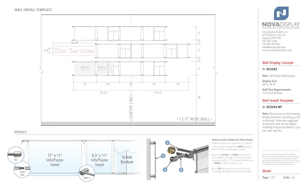 DC2202 Info/Poster Wall Display / Wall Display Idea Concept