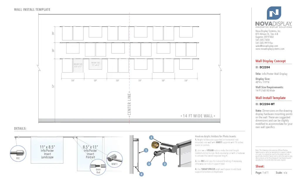 DC2204 Info/Poster Wall Display / Wall Display Idea Concept