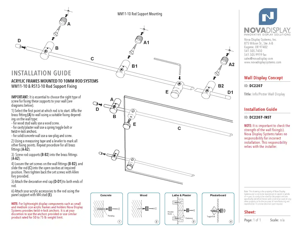 DC2207 Info/Poster Wall Display / Wall Display Idea Concept