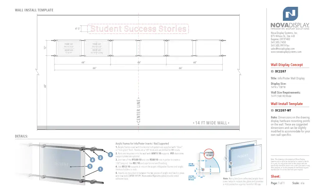 DC2207 Info/Poster Wall Display / Wall Display Idea Concept