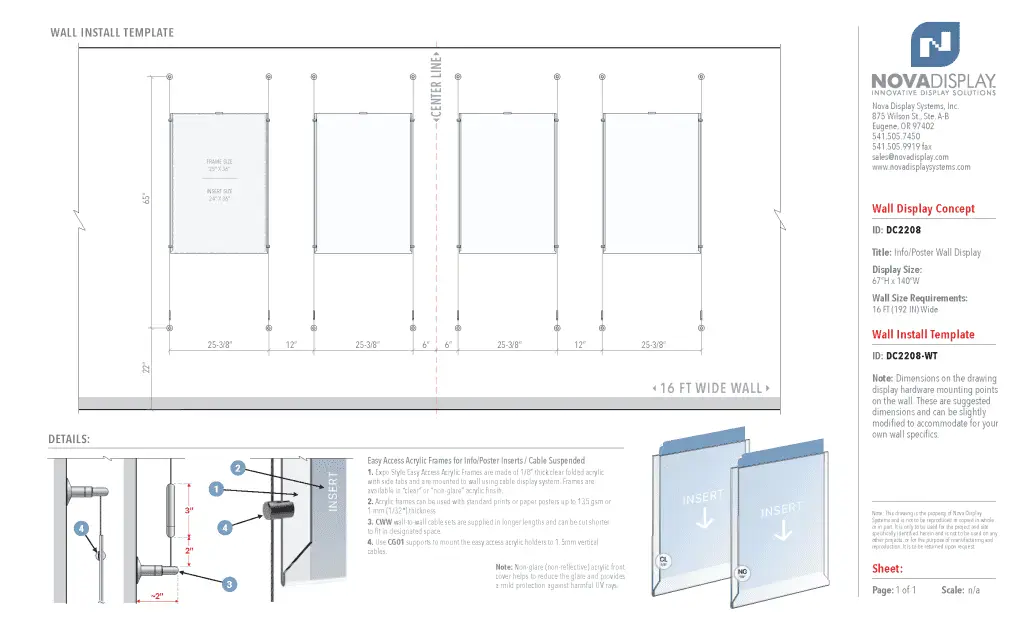 DC2208 Info/Poster Wall Display / Wall Display Idea Concept