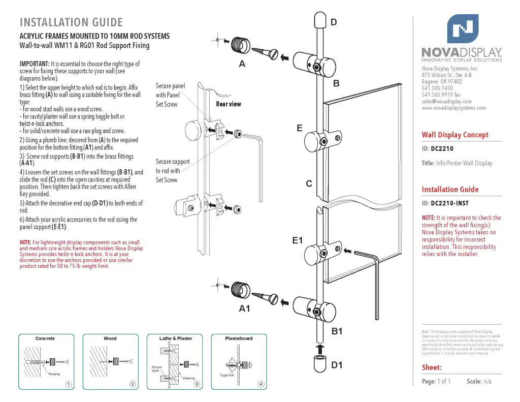 DC2210 Info/Poster Wall Display / Wall Display Idea Concept