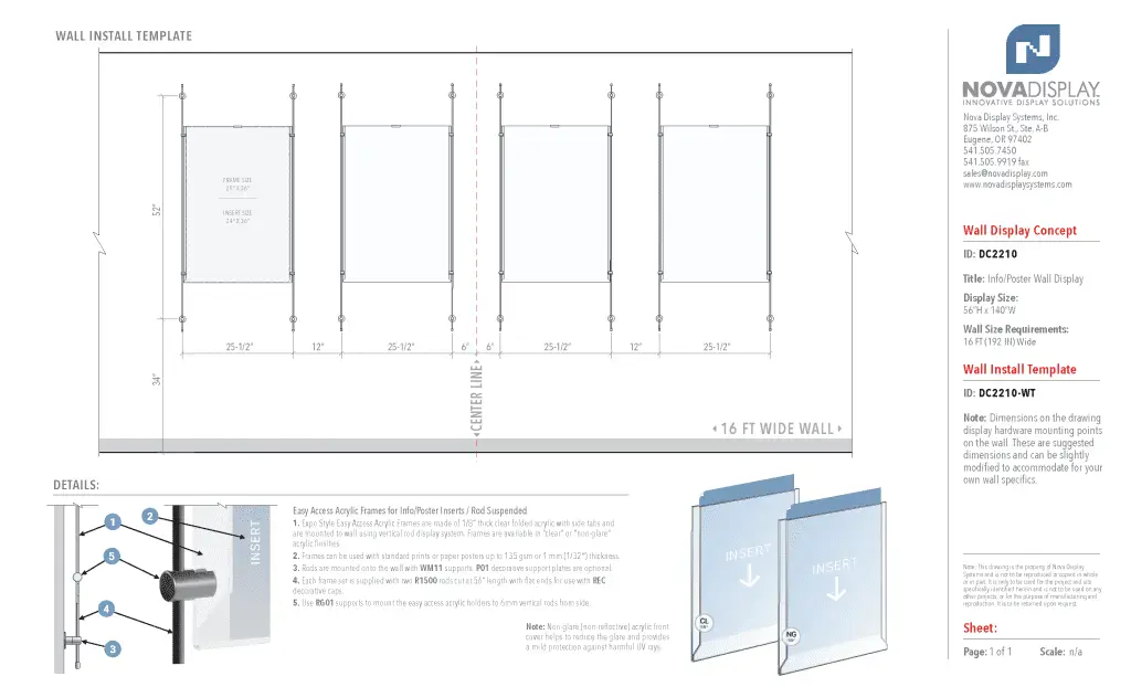 DC2210 Info/Poster Wall Display / Wall Display Idea Concept