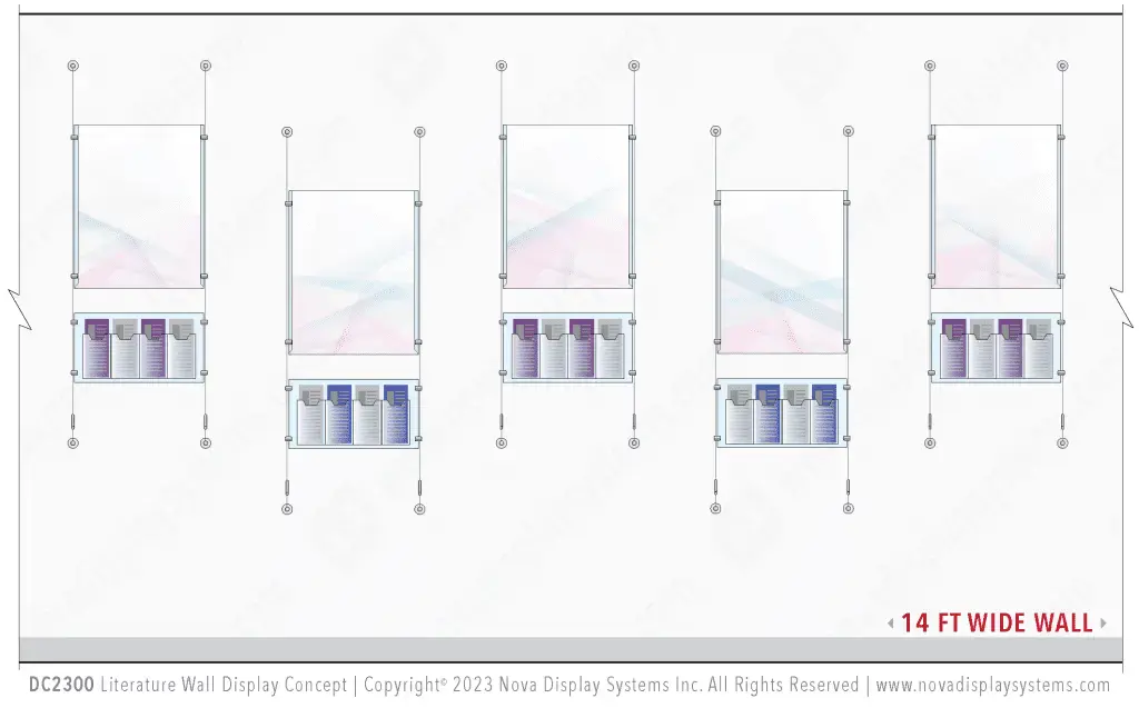 DC2300 Literature Wall Display / Wall Display Idea Concept