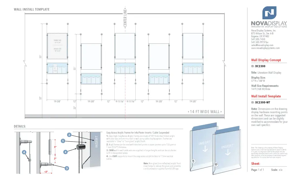 DC2300 Literature Wall Display / Wall Display Idea Concept