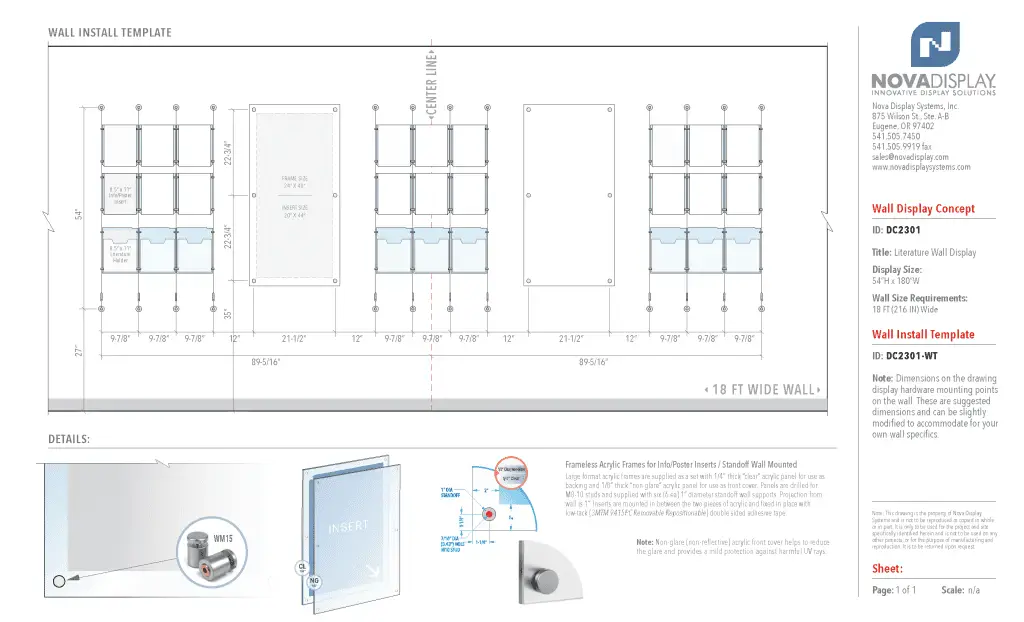 DC2301 Literature Wall Display / Wall Display Idea Concept