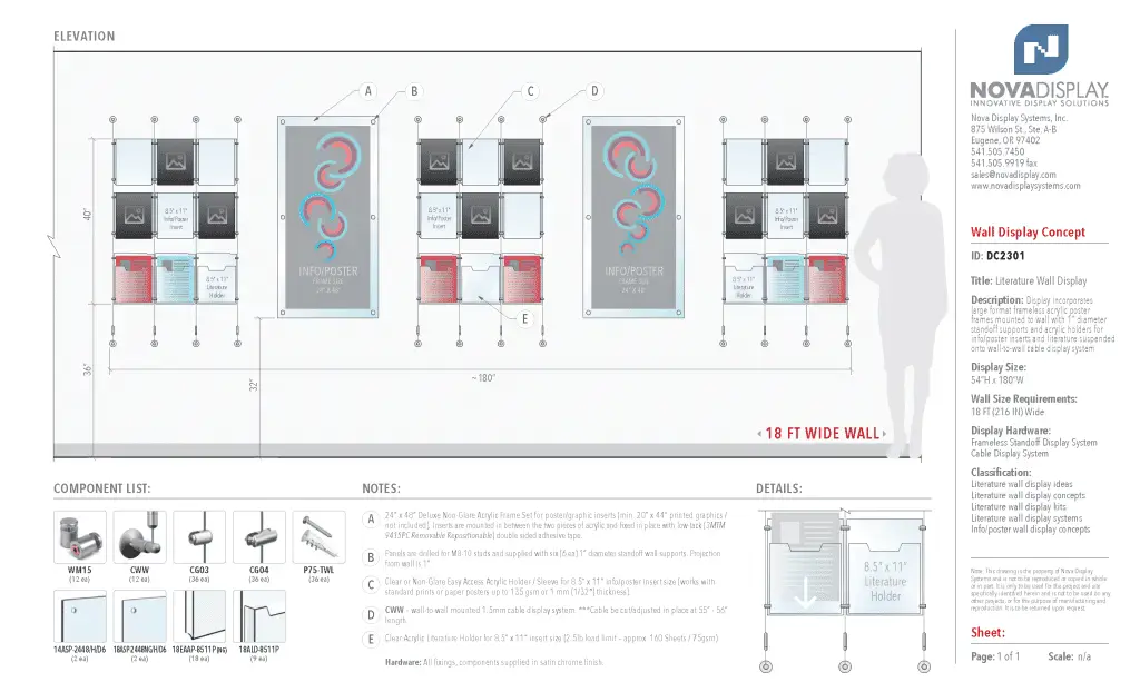  DC2301 Literature Wall Display / Wall Display Idea Concept