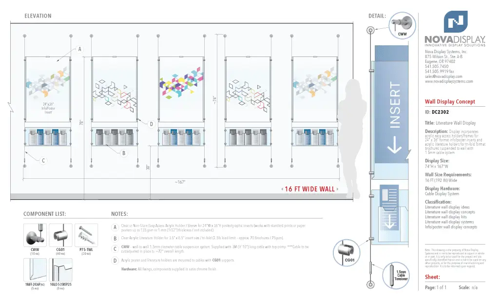 DC2302 Literature Wall Display / Wall Display Idea Concept