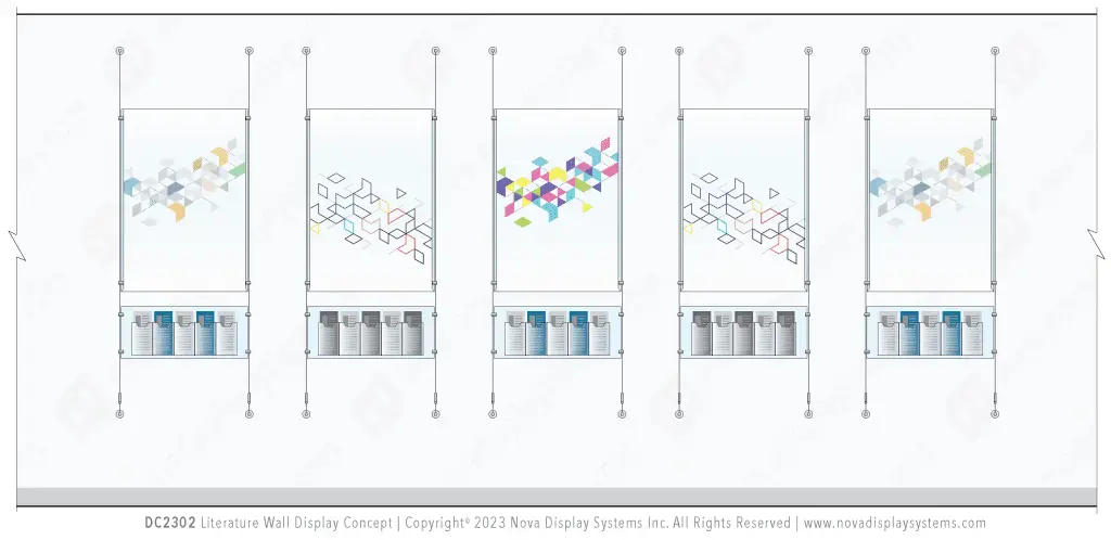 DC2302 Literature Wall Display / Wall Display Idea Concept