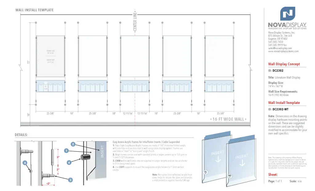 DC2302 Literature Wall Display / Wall Display Idea Concept