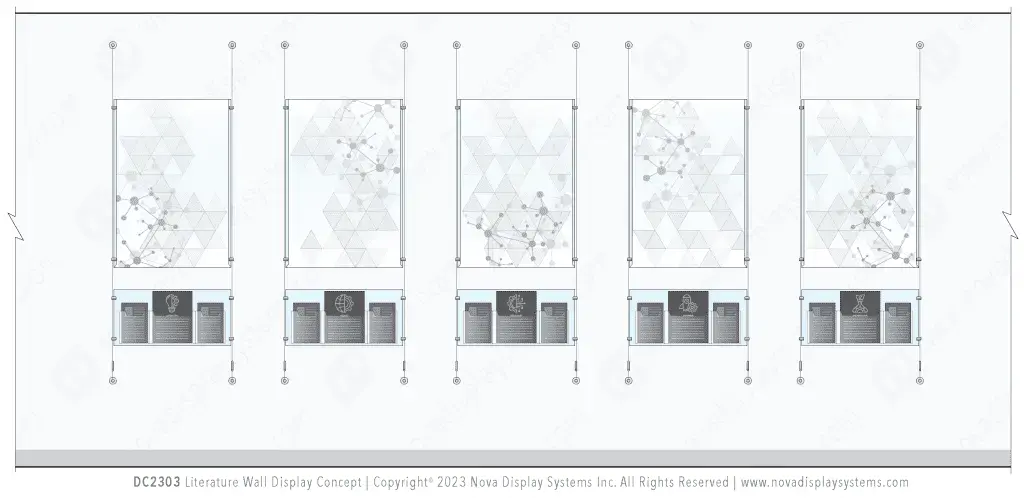 DC2303 Literature Wall Display / Wall Display Idea Concept