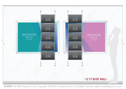 DC2500 Large Poster Wall Display / Wall Display Idea Concept