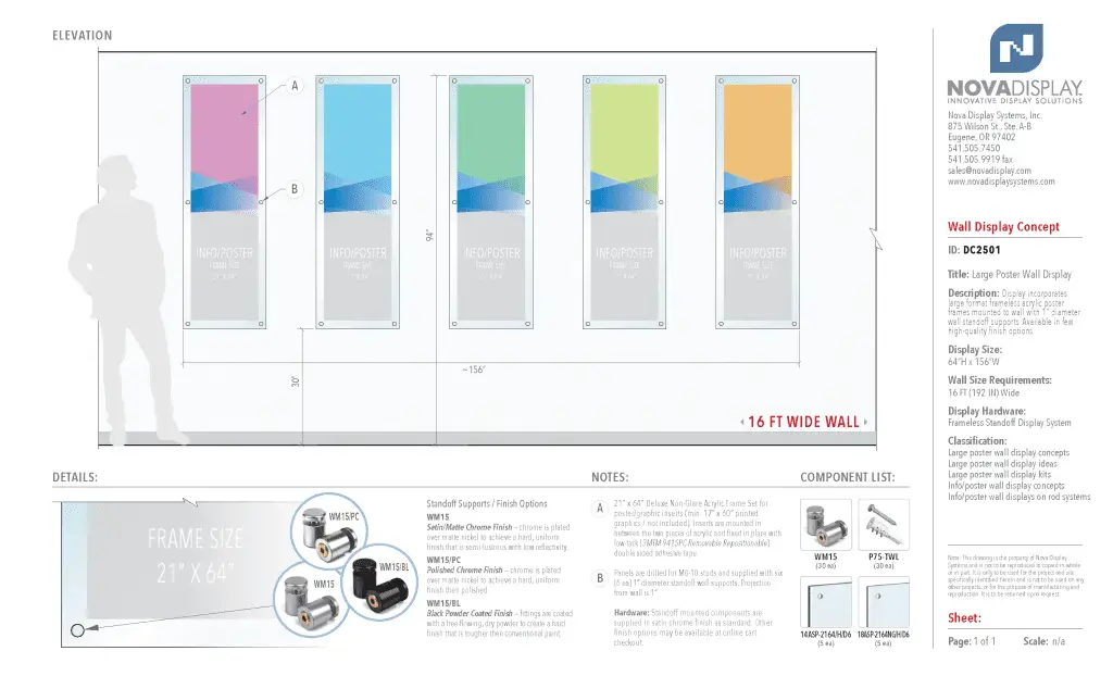 DC2501 Large Poster Wall Display / Wall Display Idea Concept