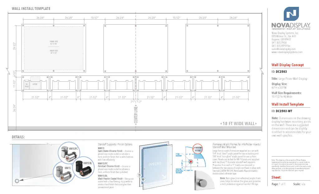 DC2503 Large Poster Wall Display / Wall Display Idea Concept