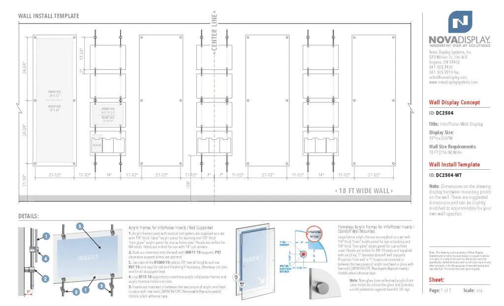 DC2504 Large Poster Wall Display / Wall Display Idea Concept