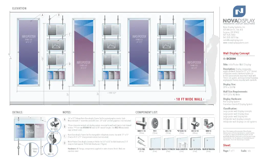 DC2504 Large Poster Wall Display / Wall Display Idea Concept