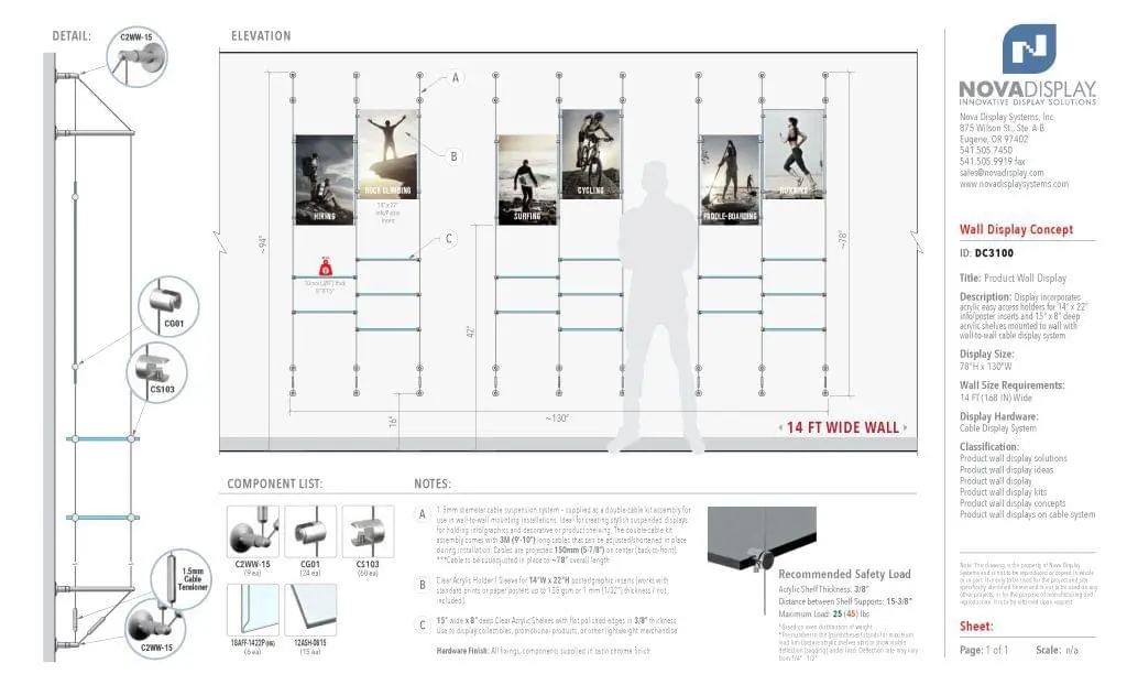 DC3100 Product Wall Display / Wall Display Idea Concept