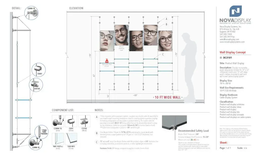 DC3101 Product Wall Display / Wall Display Idea Concept