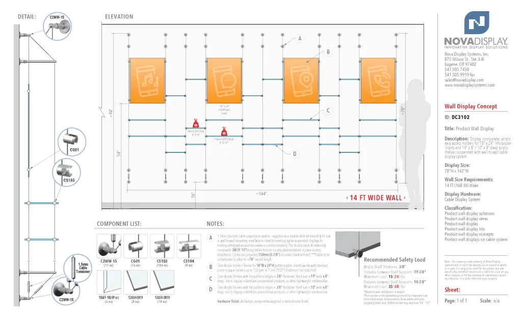 DC3102 Product Wall Display / Wall Display Idea Concept