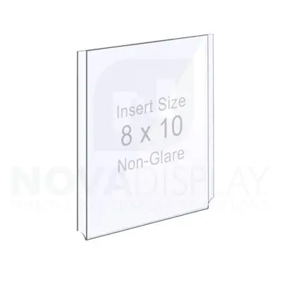 1/8″ Non-Glare Easy Access Acrylic Pocket – Portrait. Insert Size: 8″W x 10″H