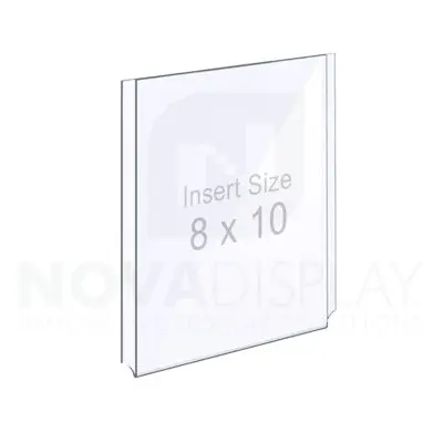 1/8″ Clear Easy Access Acrylic Pocket – Portrait. Insert Size: 8″W x 10″H